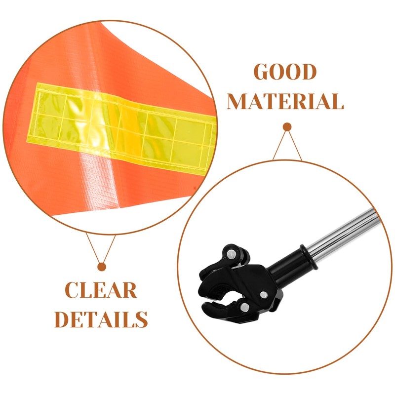 Beatifufu Golf Cart Flag Telescopic Safety Flag Mobility Scooter Flag
