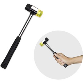 Doppelkopf Gummihammer,Gummihammer,Gummi Hammer mit Rutschfestem Griff,für Leder, Holz, Schmuck,Kunststoff, Kunsthandwerk, Nylonhammer, DIY-Projekte