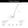 Baffect Curved Toilet Brush Plastic Long Antislip Grip Handle Toilet