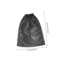 FOMIYES Rhinestone Mesh Head Scarf Elastic Fishnet Headwrap with Sparkling Crystals Breathable Stretchy Nightclub Rave Hair Accessory for Women Year Eve Parties