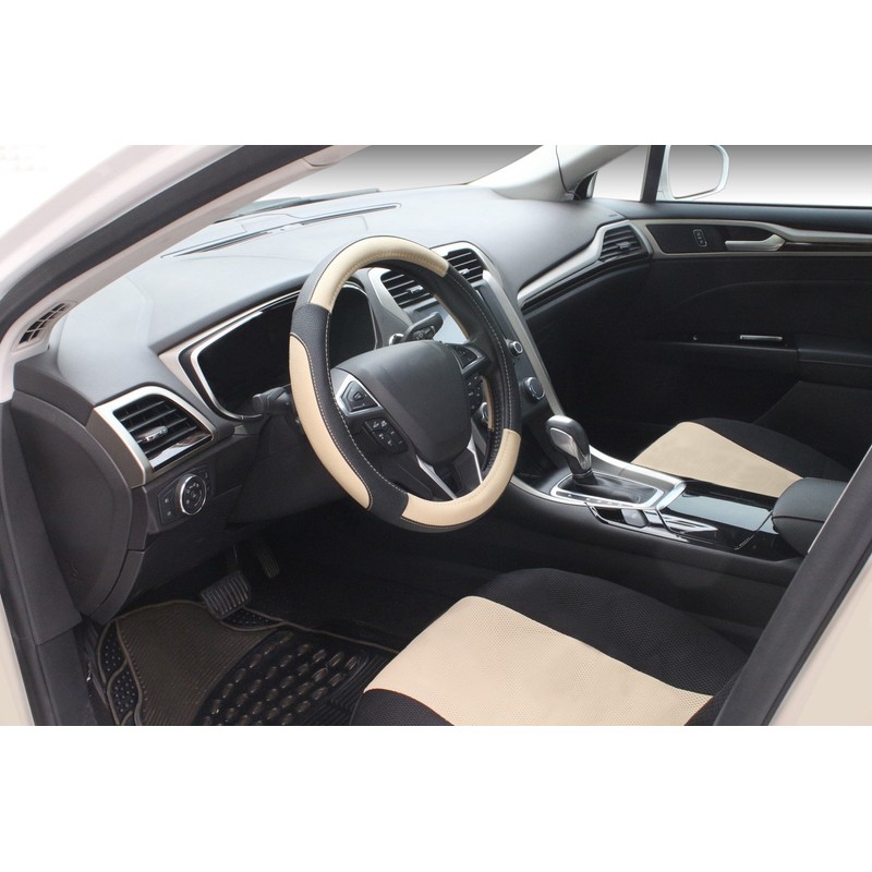 SEG Direct Car Steering Wheel Cover Universal Standard Size 14.5-15