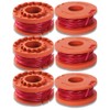 Qingriver 6 Pcs Strimmer Wire,Compatible with Worx,Ø1.65mm 3 meters,Replacement for