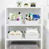 Small Plastic Storage Basket with Handles, Durable Organizer Bin, Open-Top