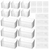 12 Pcs Storage Organizer Bins, Wall-Mounted Storage Baskets with Self-Adhesive