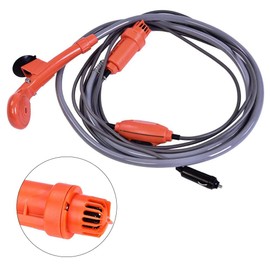 lyrlody 12 V Car Outdoor Portable Camping Shower Lightweight Robust Holder Compact Strong Pump Car Shower Camping Travel for Camping, Boating, Fishing
