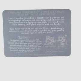 Leo vs. Ursus Bar Club Nightclub Drink Coaster  Firestone Walker Brewing Company
