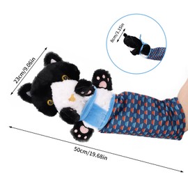 Lyreh Cat Wrestling Glove, Cute Interactive Cats Puppet Wrestler with Sturdy Padding Kittens Hand Puppets Plush Animal Toys for Kittens Training Exercise