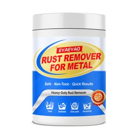 Eyaeyao Rust Remover Powder, Rust Converter for Metal, Rust Stain Remover Powder for Metal Surfaces, Safely and Quickly Removes Rust Stain, Non-Corrosive, 8 Ounces Rust Remover for Metal