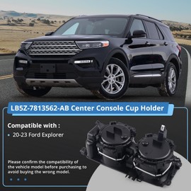 LB5Z7813562AB Cup Holder Compatible with 20-25 Ford Explorer Center Console Cup Holder Without Wireless Charging Replace LB5Z7813562AB