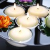 qinxiang 24 Pack Floating Candles, 3” Ivory Unscented Dripless Wax