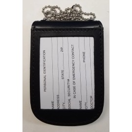 Los Angeles/Phoenix Police Recessed Cut-Out Badge/ID Neck Holder with Chain