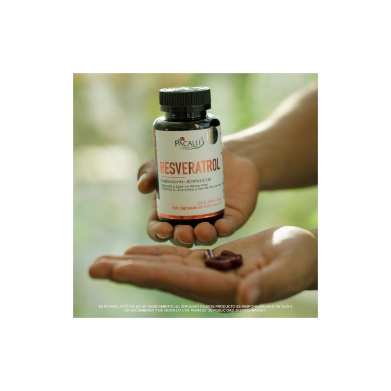 PACALLI Resveratrol con Quercetina - 60 Cápsulas