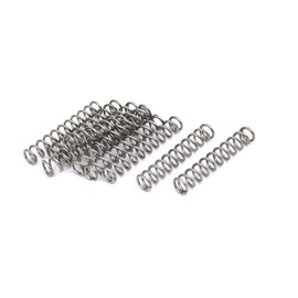 sourcingmap Compression Spring,304 Stainless Steel,7mm OD,1mm Wire Size,40mm Free Length,Silver Tone,10Pcs