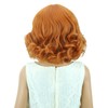 Ginger Wig Short Ginger Wavy Curly Wig for Halloween Cosplay