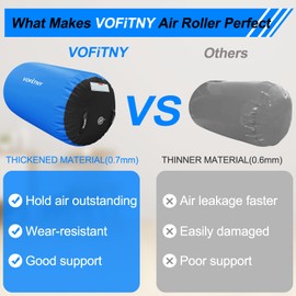 VOFiTNY Gymnastics Barrel Training Roller 3.3ft L x 2.3ft D Octagon Backflip Track Tumbler for Home/Gym Do Not Include Pump