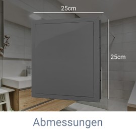 DOSPEL Inspection Flap 25 x 25 cm - Graphite Maintenance Door Durable and Resistant - Easy Access to Ventilation System
