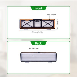 Neutop Orange Replacement H13 HEPA Filters Compatible with Neato D10, D9, D8, D7, D6, D5, D4, D3, Robotic Vacuum Cleaners, 5-Pack.