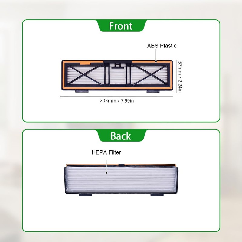 Neutop Orange Replacement H13 HEPA Filters Compatible with Neato D10,