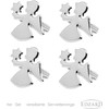 EDZARD Set of 4 Napkin Rings Angel Length 5 cm