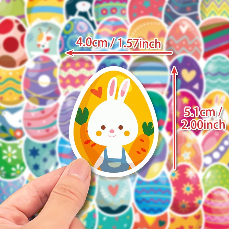 50 Pcs Easter Stickers,Easter Basket Stuffers，Easter Decoration Easter Egg Decoration,