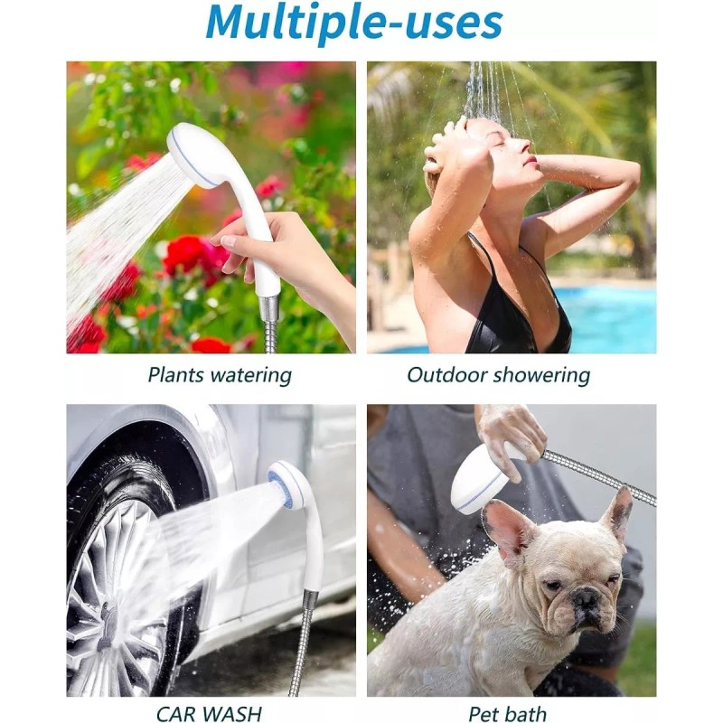 ZWX Regadera De Mano Ducha Portatil Recagable Con Bomba Camping