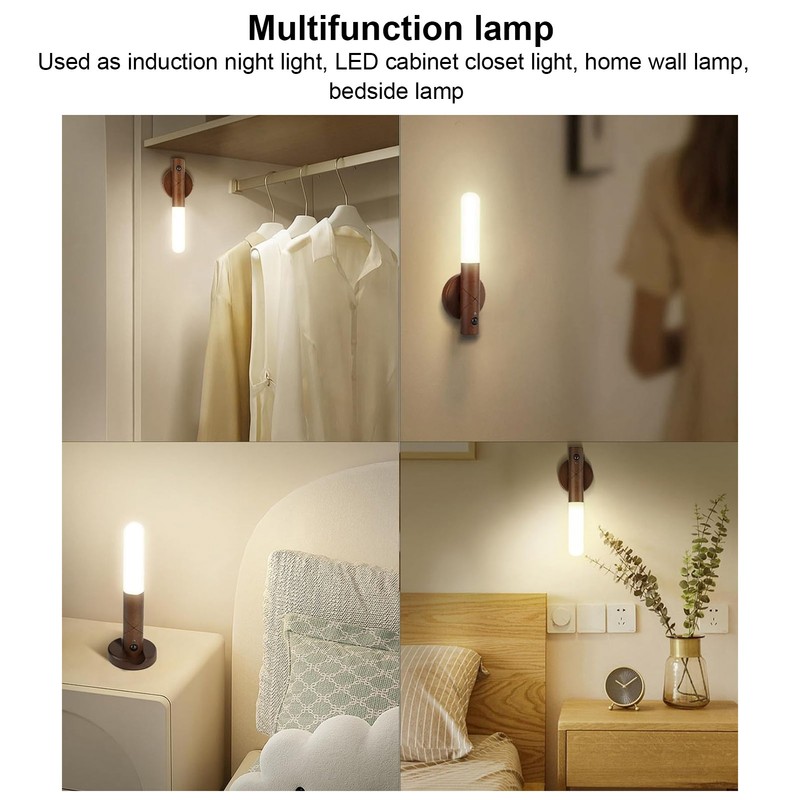 Smart Body Sensor Night Lights USB Rechargeable LED Cabinet Wardrobe