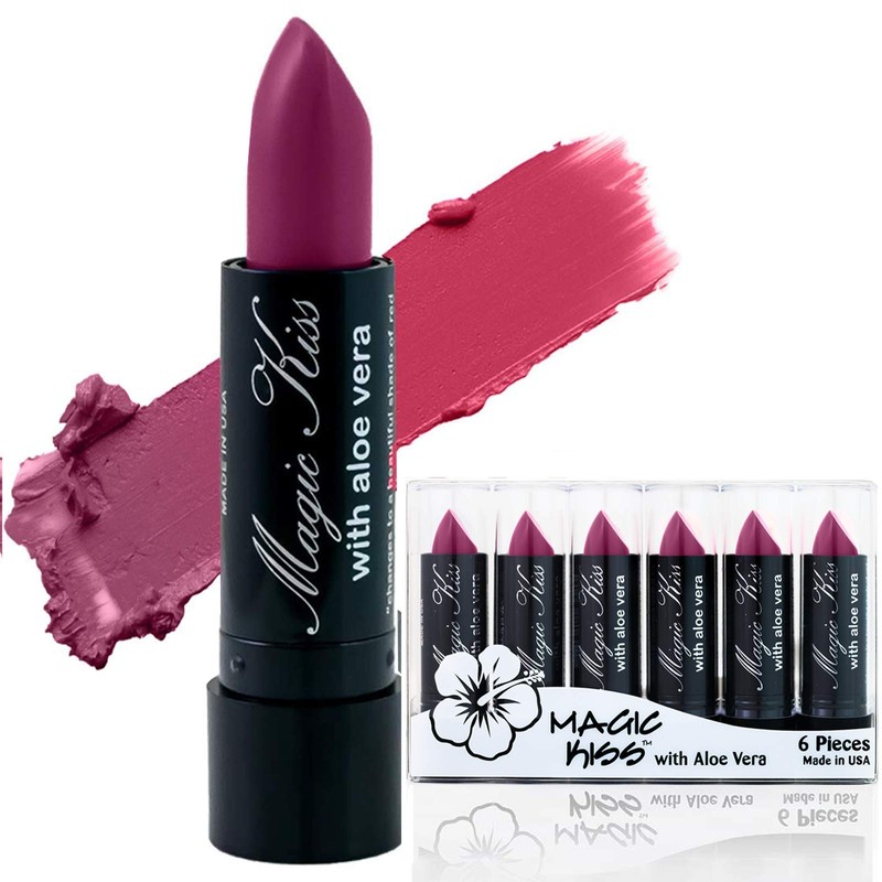Magic Kiss Lipstick Set Aloe Vera Color Changing 6 Pack