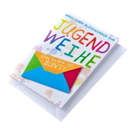 Perleberg Youth Consecration Card - Lifestyle Collection - Youth Consecration Money Gifts for Boys & Girls - Youth Consecration Cards Girls & Boys - Postcard with Envelope in 11.6 x 16.6 cm