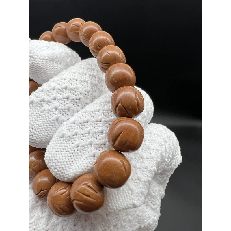 11×10.5mm dragon patterned peach pit bracelet 10mm