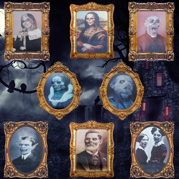 Cindeer Halloween 3D Changing Face Moving Picture Frame Scary Decor