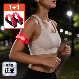 레츠팡 SL-850 야간 안전 LED 러닝 암밴드 라이트 LetsPang SL-850 Night Safety LED Running Armband Light, 네온 블루 × one size × 2개
