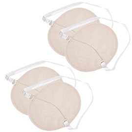 GORGECRAFT 2 Pair Underarm Sweat Pads Reusable Summer Armpit Sweat Absorbing Guards with Shoulder Strap Washable Anti-Perspiration Absorbent Deodorants Patch Shields for Women and Men Antique White