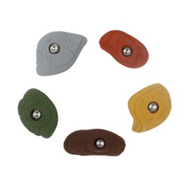 Atomik Rock Climbing Holds Set of 5 Bolt-On Medium Classic Edges Style 1 in Assorted Earth Tones