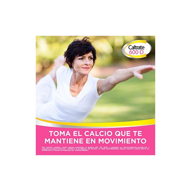Caltrate Suplemento de Calcio 600 +D 600mg / 400 UI