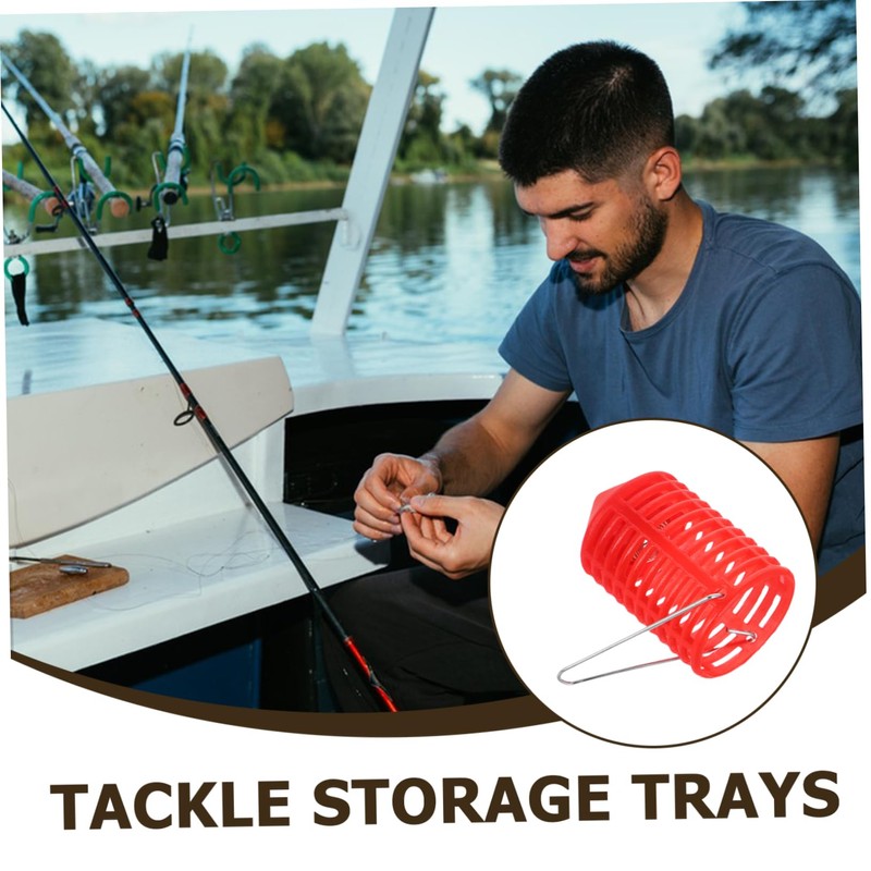 Outanaya Fishing Bait Cage Trap Net 2pcs Fish Holder Bait