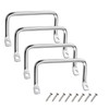 GYGhaoho 4 Pcs Charcuterie Board Handles, Serving Tray Handles, Silver