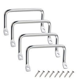 GYGhaoho 4 Pcs Charcuterie Board Handles, Serving Tray Handles, Silver Cabinet Hardware Furniture Pulls, Fruit Trays with Screws