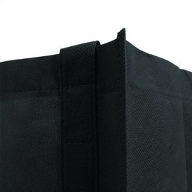 Reusable Reinforced Handle Grocery Tote Bag Large (10 Pack)Black