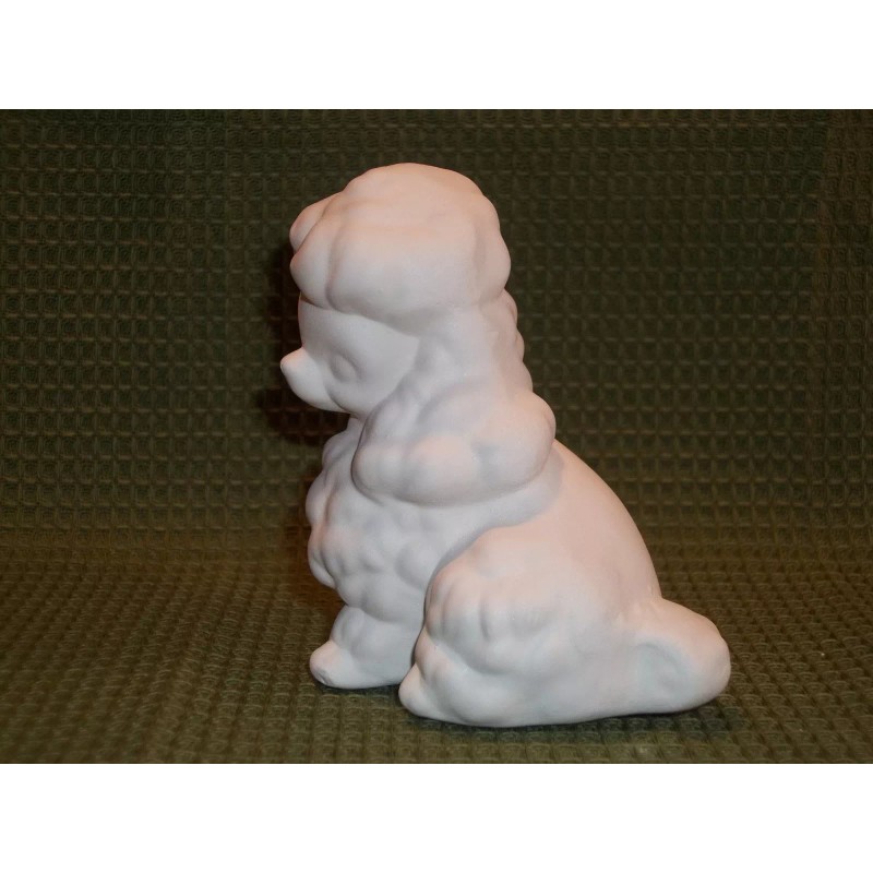 Handmade Poodle - Ceramic Bisque Ready to Paint