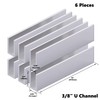 Aluminum Fixed Panel Shower Door U Channel for 3/8" Thick