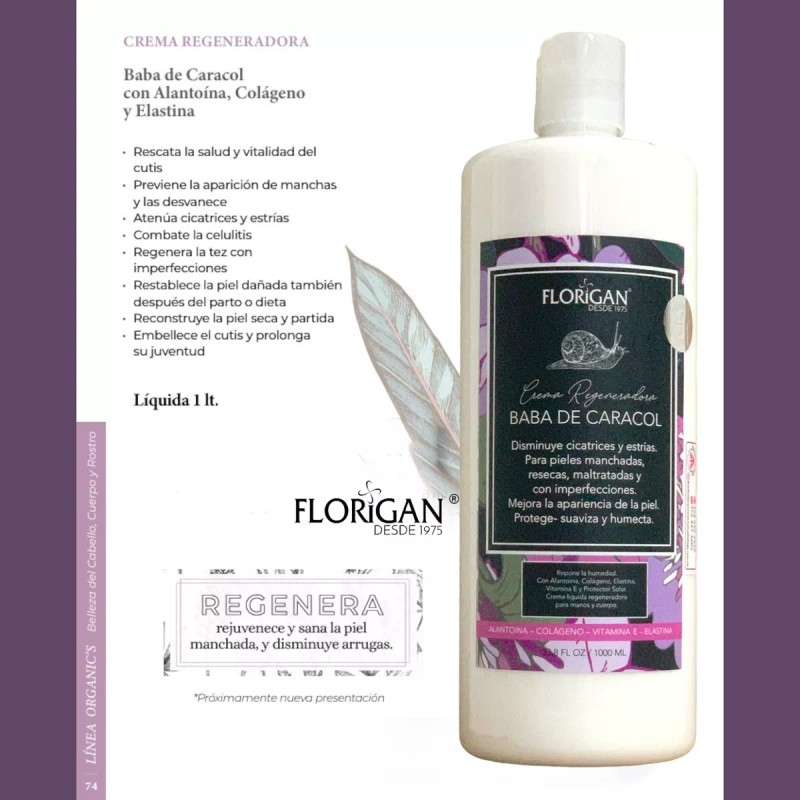 Florigan Baba De Caracol Locion 1l Crema 350gr Jabon Facial