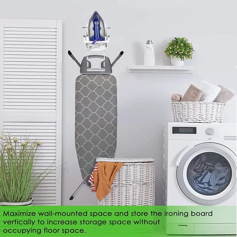Ironing Board Hanger Wall Mount, Electric Iron Holder Laundry Room