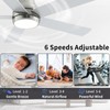POCHFAN 52 Inch Brushed Nickel Ceiling Fans with Lights and