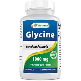 BEST NATURALS Glicina 1000 mg - 180 Cpsulas - Aminocido Libre en Forma Pura - Suplemento Alimenticio con Glicina - Frmula Premium Probada en...       