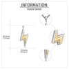 HUKKUN Lightning Bolt Necklace 925 Sterling Silver Lightning Bolt Necklace