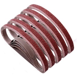 Belt Sander Replacement Belt, 0.4 x 13.0 inches (10 x 330 mm), Set of 20, Grit #60#80#120#180#240#320#40#400#600, Sanding Belt, Replacement, Endless Belt for Sanders (#600-20PCS)