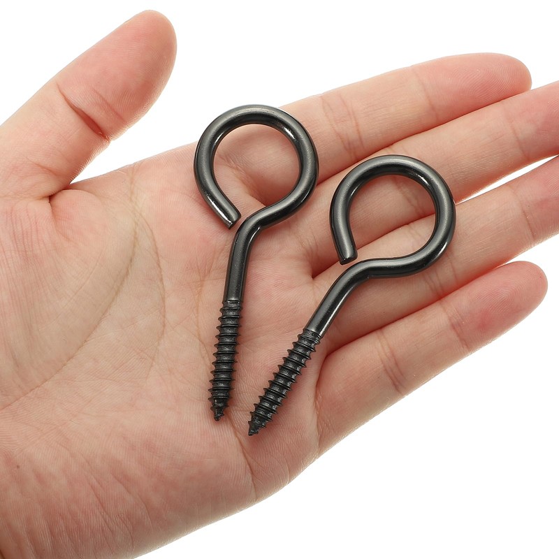 PATIKIL M5x65mm 4pcs 304 Stainless Steel Eye Screw Hook Self