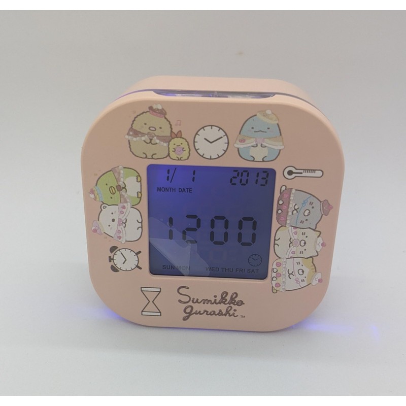 ALIAS AC22013SXSG Alarm Clock, Sumikko Gurashi, Digital Multi-Function Clock, Cat,