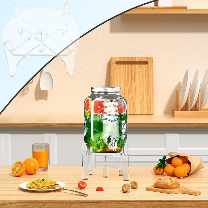 Water Dispenser Stand | Juice Container Holder Acrylic Sturdy Base