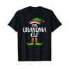 Grandma Elf Matching Family Group Christmas Party T-Shirt